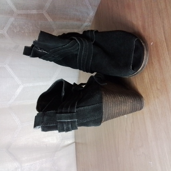 LUCKY BRAND WOMENS  OPEN TOE ANKLE BOOT SIZE 10M PLATFORMS - Picture 2 of 4